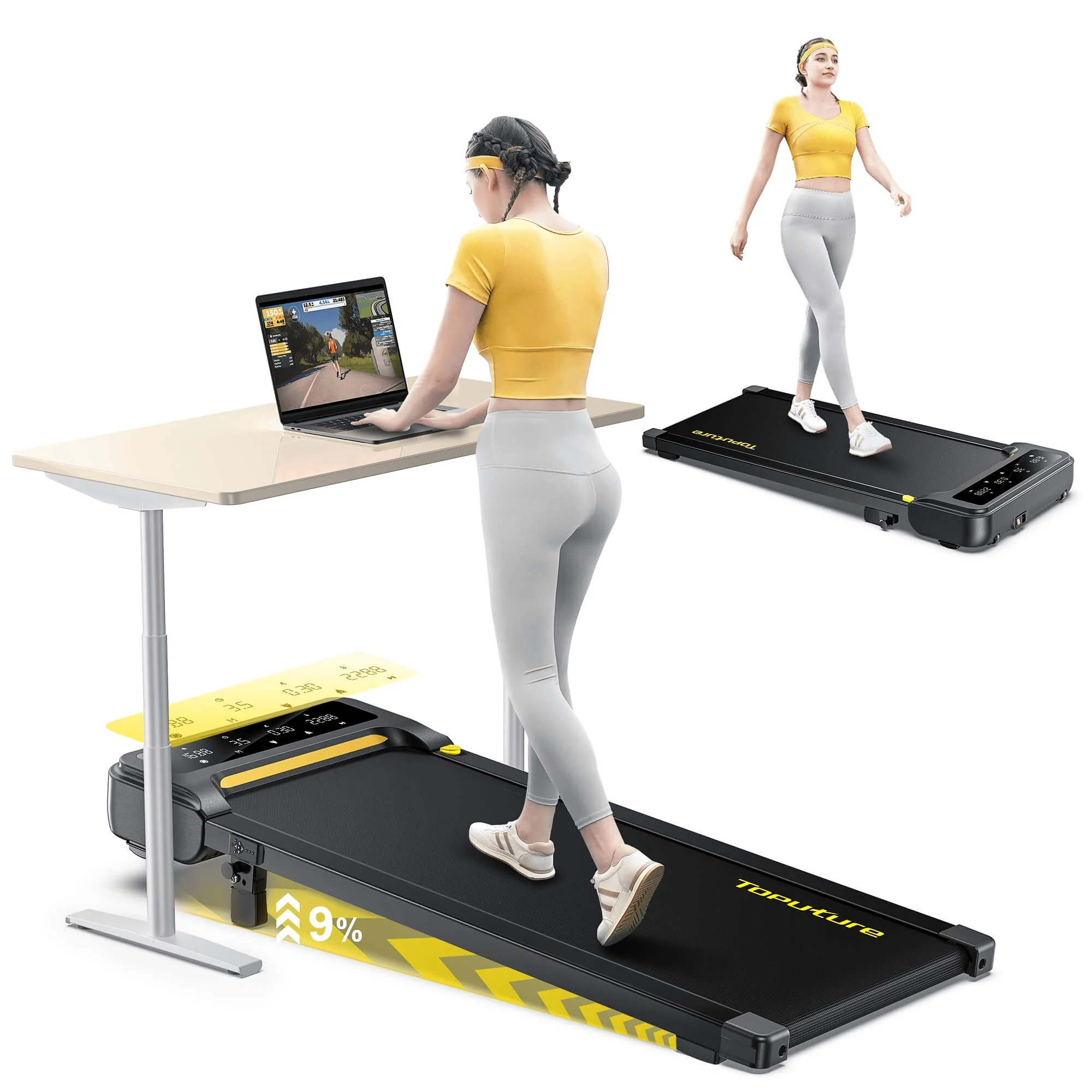 Toputure under-desk walking pad