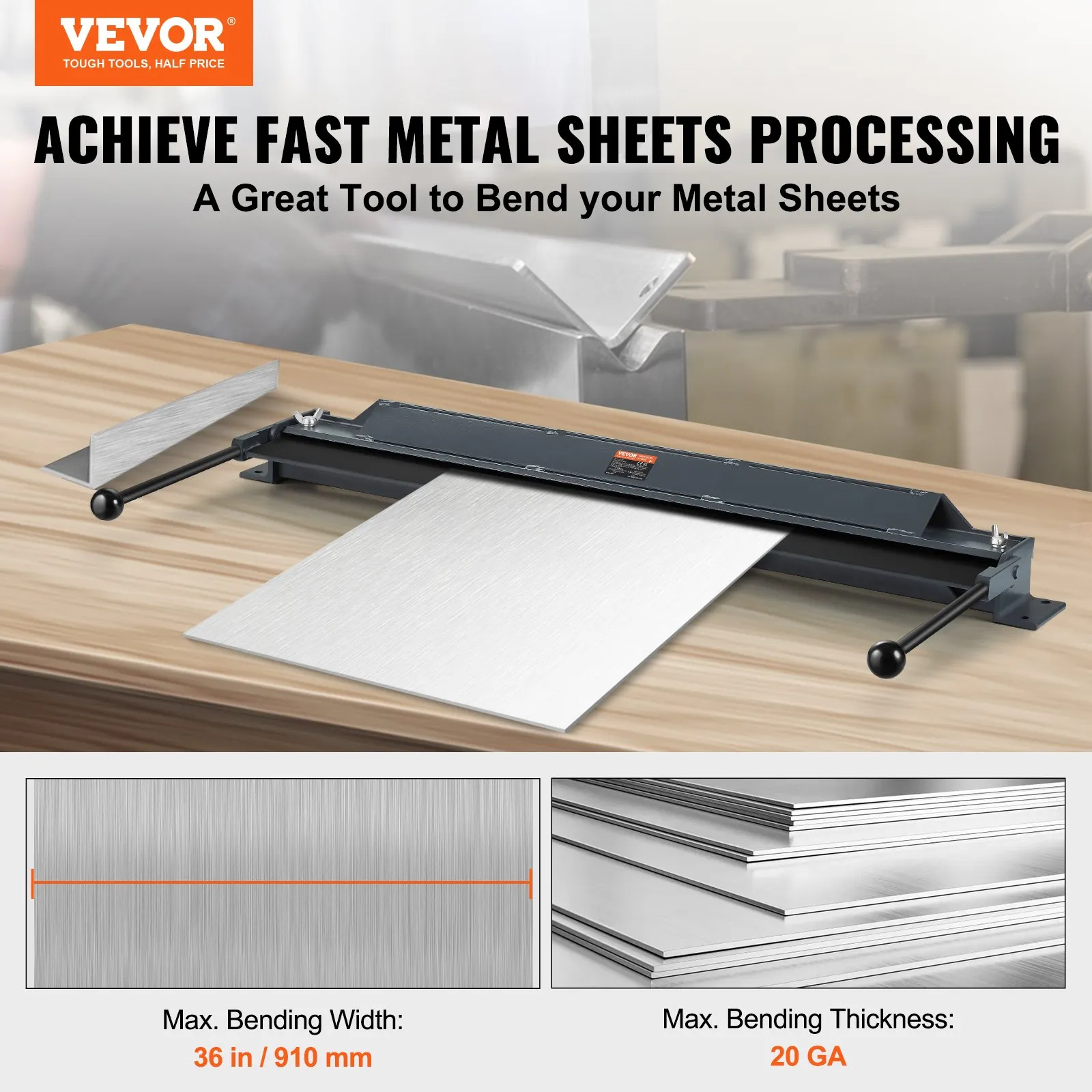 VEVOR sheet-metal bending machine for a workshop