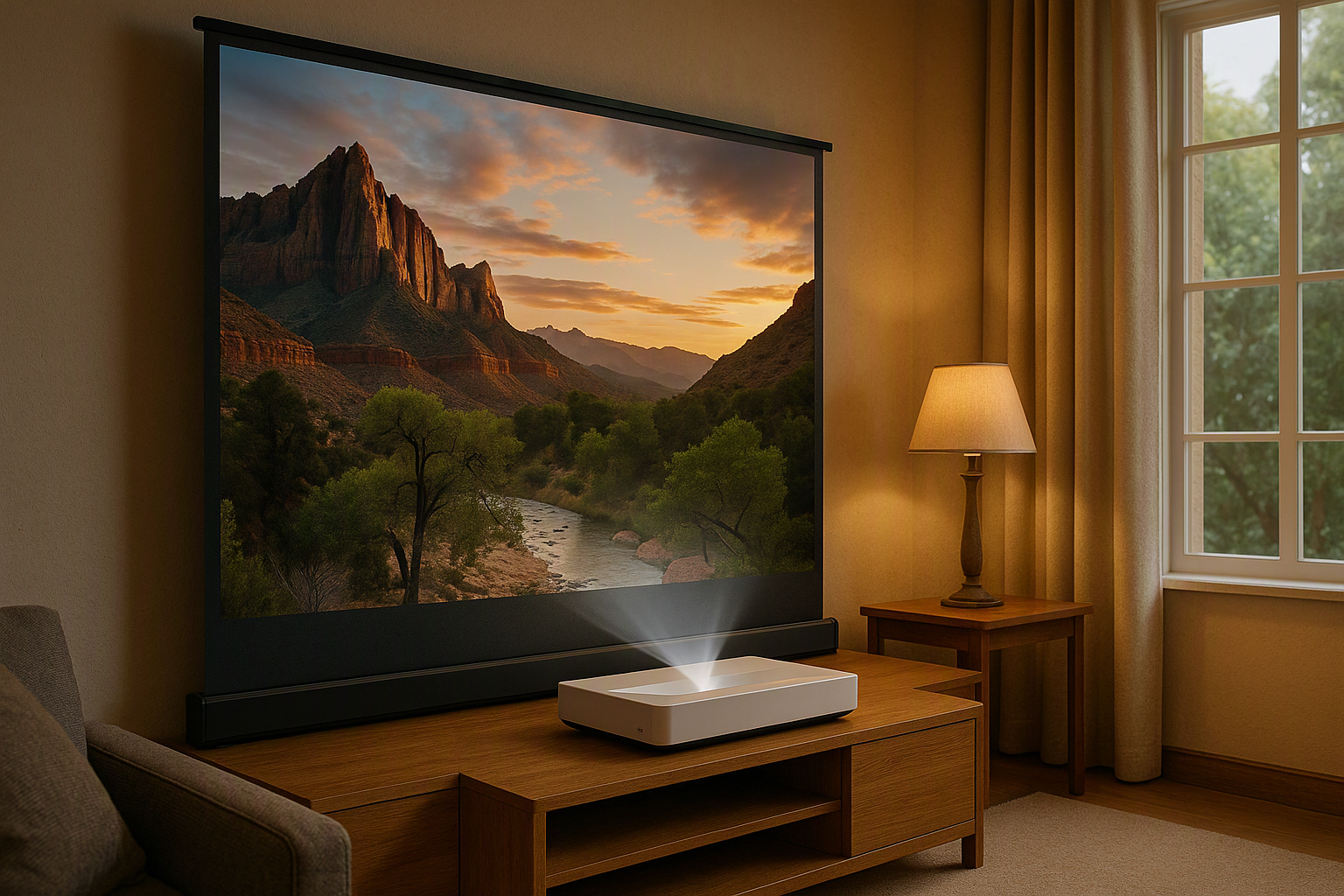 Choosing a Screen for an Ultra-Short-Throw Projector