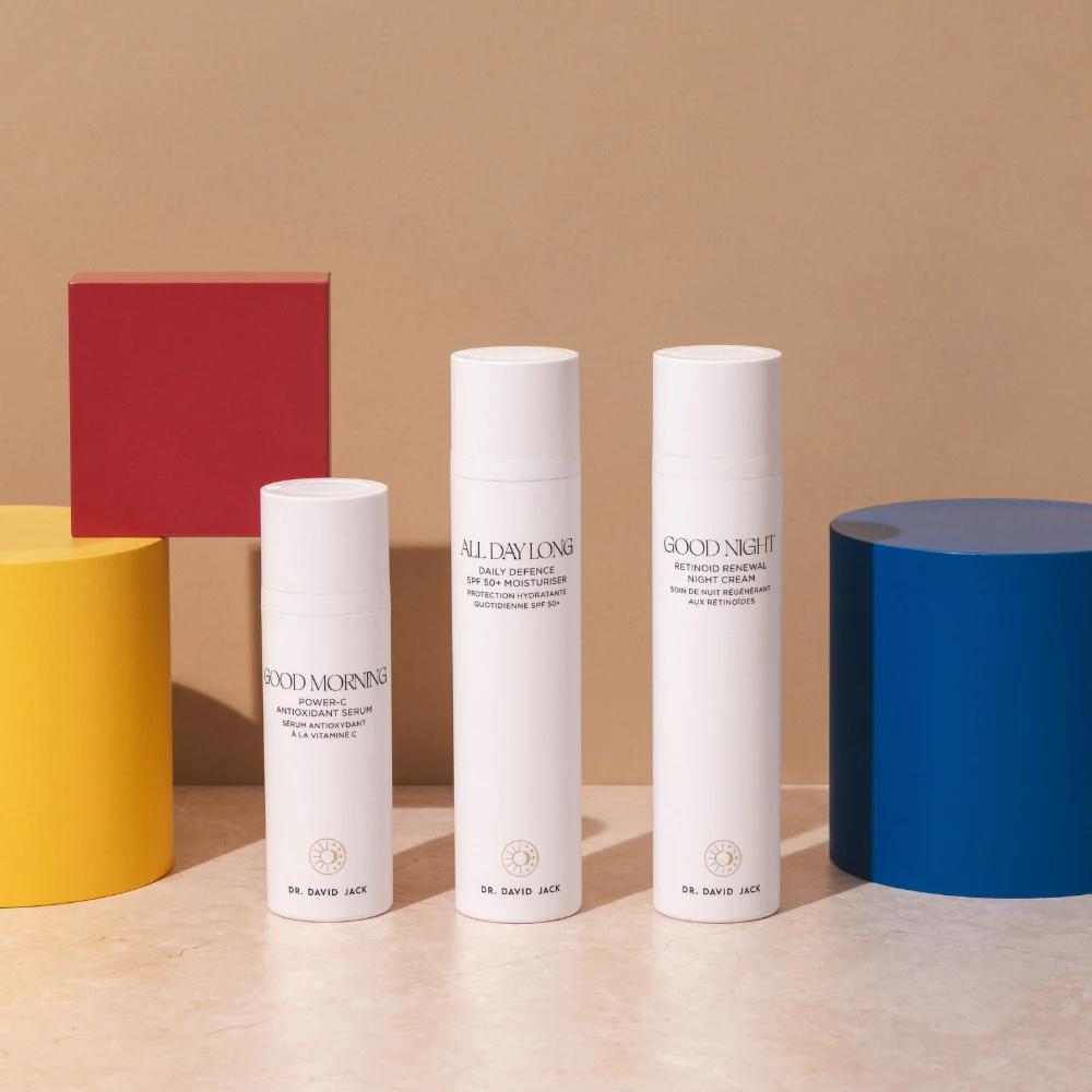 Dr David Jack daily skincare products