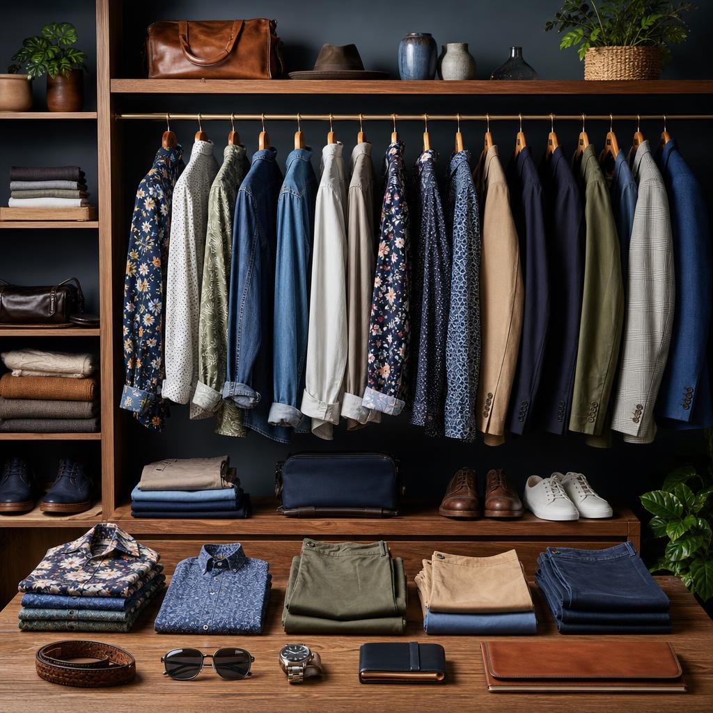 Original photographic Hardaddy US editorial for US men’s casual clothing storefront