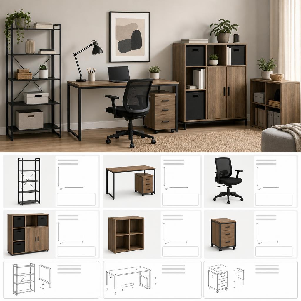 Original Songmics DE editorial for furniture, organisers, home decor and office storage