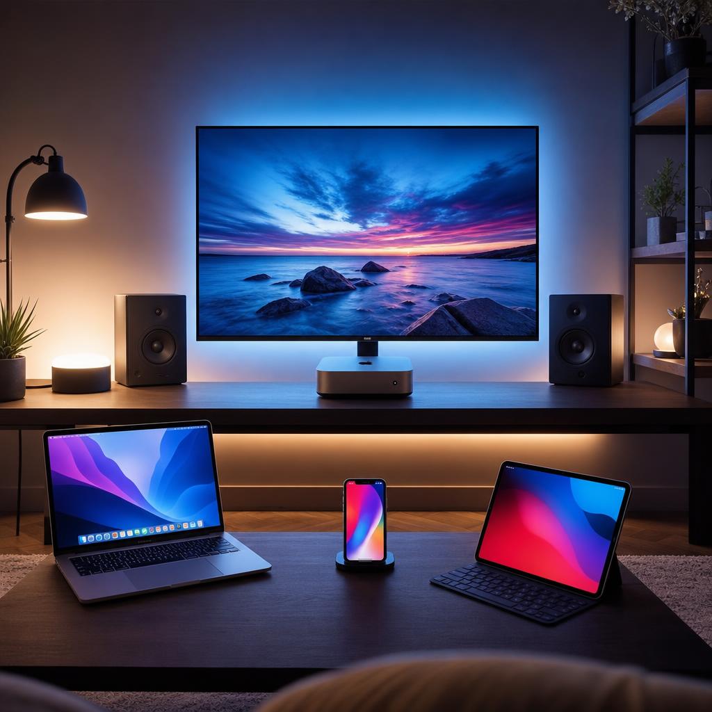 Original photographic Arkuda Digital editorial for ArkMS for Mac media-streaming server software using UPnP/DLNA