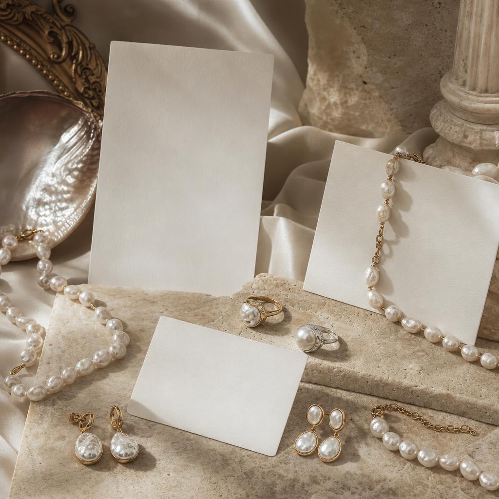 Original Angel Barocco editorial for freshwater baroque-pearl jewellery in sterling silver and gold vermeil