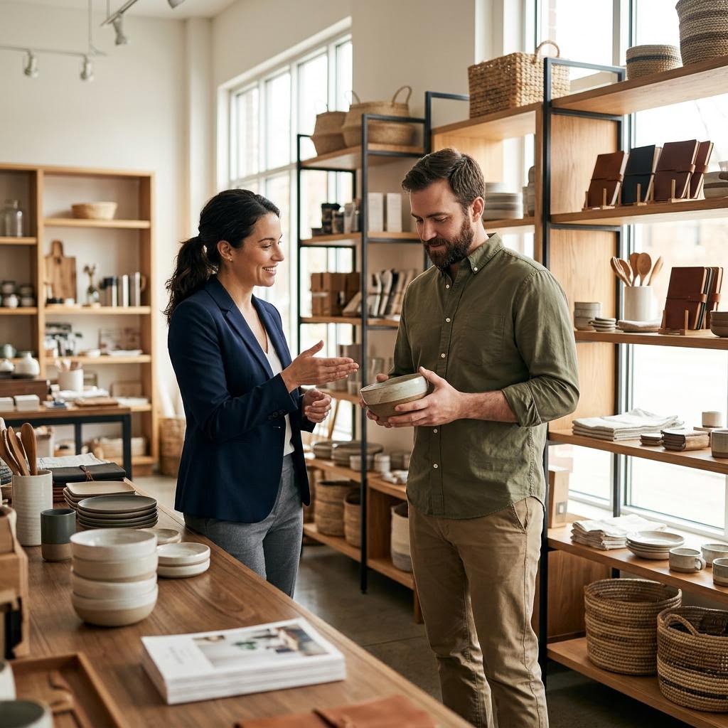 Original editorial image illustrating the italk merchant category