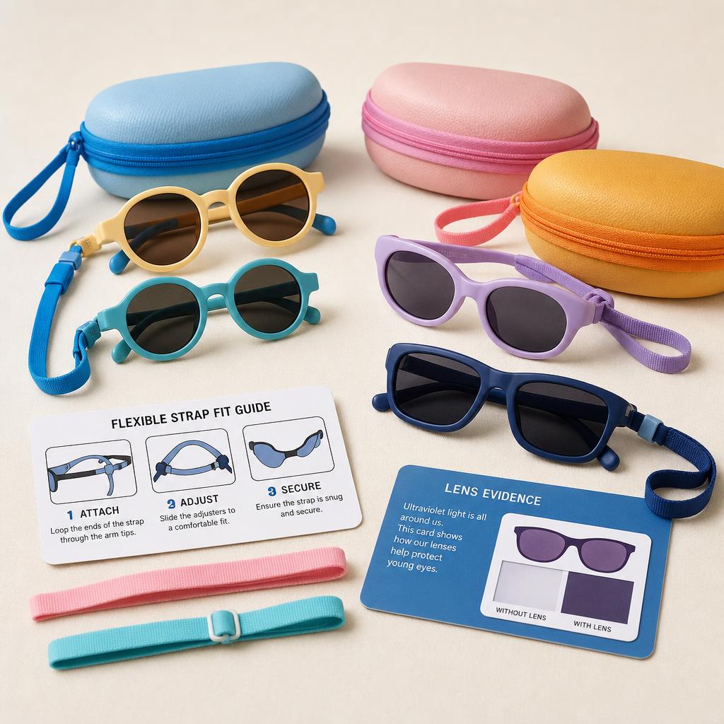 Original photographic Baby Sunnies US editorial for US infant and children’s sunglasses