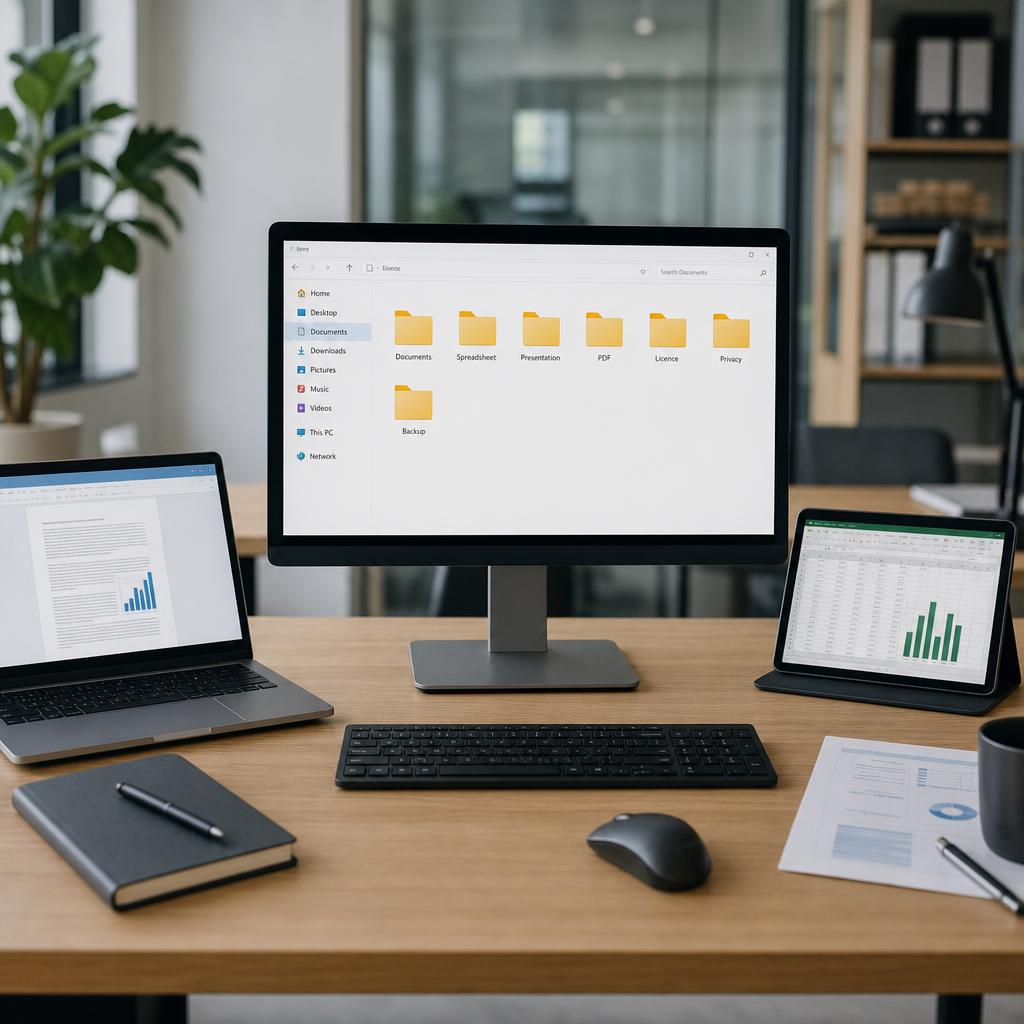 Original photographic WPS Office editorial for office-suite software for documents, spreadsheets, presentations and PDF workflows